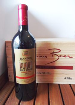 Domaines Bunan: 6 Flaschen Moulin des Costes Bandol Rouge Charriage 2016 in original Holzkiste