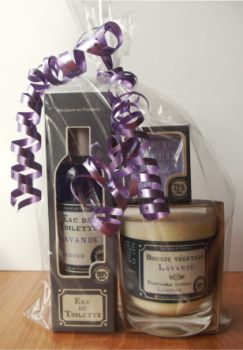 Savonnerie BleuJaune: Geschenkset Seife & Eau de Toilette de Grasse & Duftkerze 'Lavande'