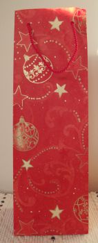 Weihnachts-Geschenktasche für 1 Flasche Wein