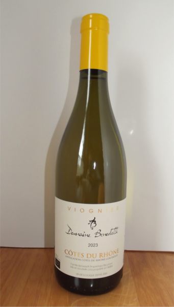 Domaine Benedetti: Côtes du Rhône Blanc Viognier 2023
