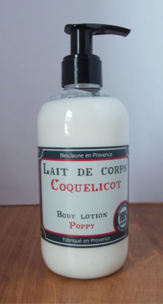 Savonnerie BleuJaune: Lait pour le Corps (Bodylotion) 'Coquelicot'