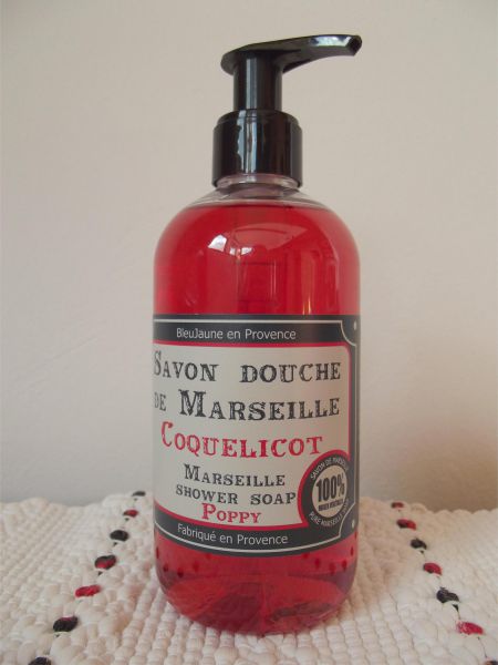 Savonnerie BleuJaune: Savon Douche de Marseille 'Coquelicot'