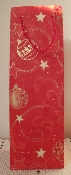 Weihnachts-Geschenktasche für 1 Flasche Wein